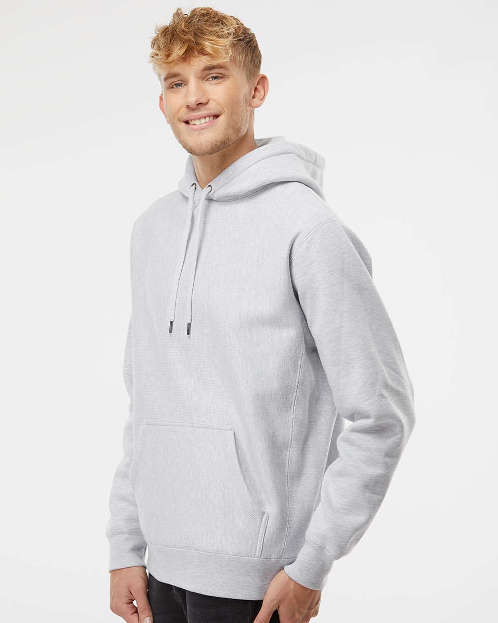 Unisex Legend Heavyweight Cross-Grain Hooded Sweatshirt - Heather Grey - S