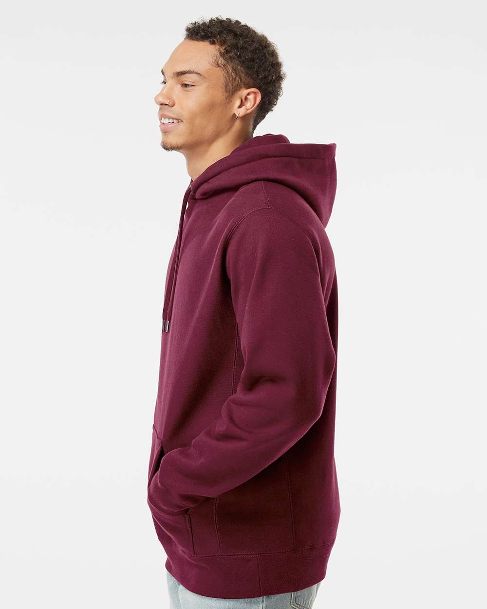 Unisex Legend Heavyweight Cross-Grain Hooded Sweatshirt - Maroon - S