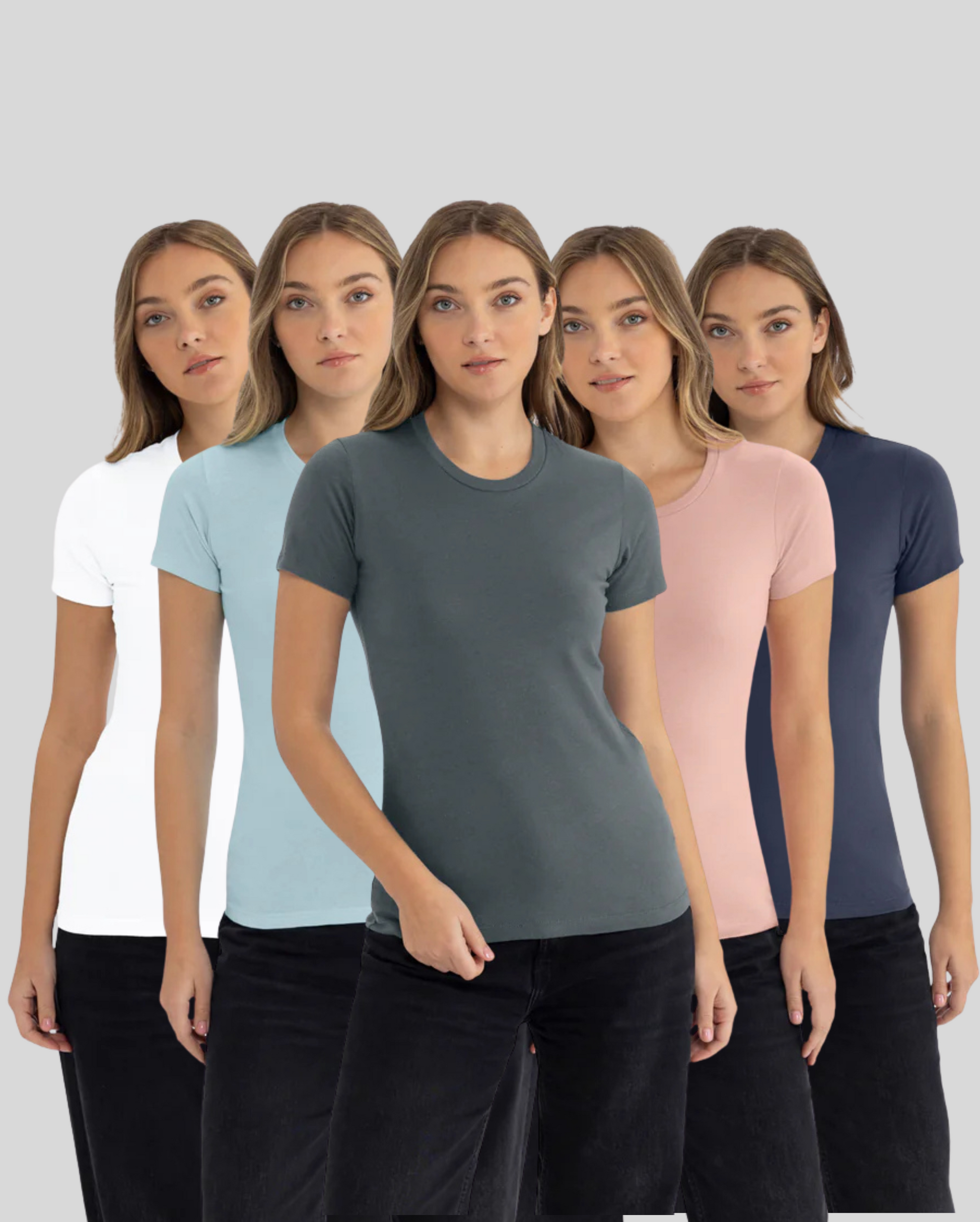 Women's Classic Cotton Tee 5-Pack