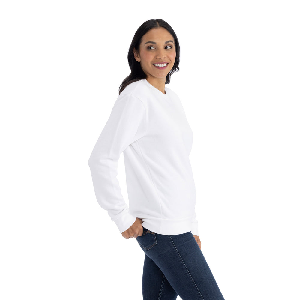 Comfy Threads Women's Fleece Sweatshirt in White