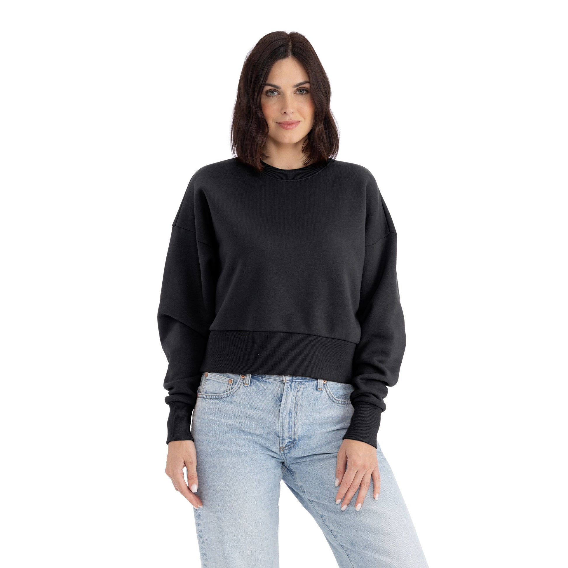 Women's Heavyweight Sweatshirt - Black - The American Threads