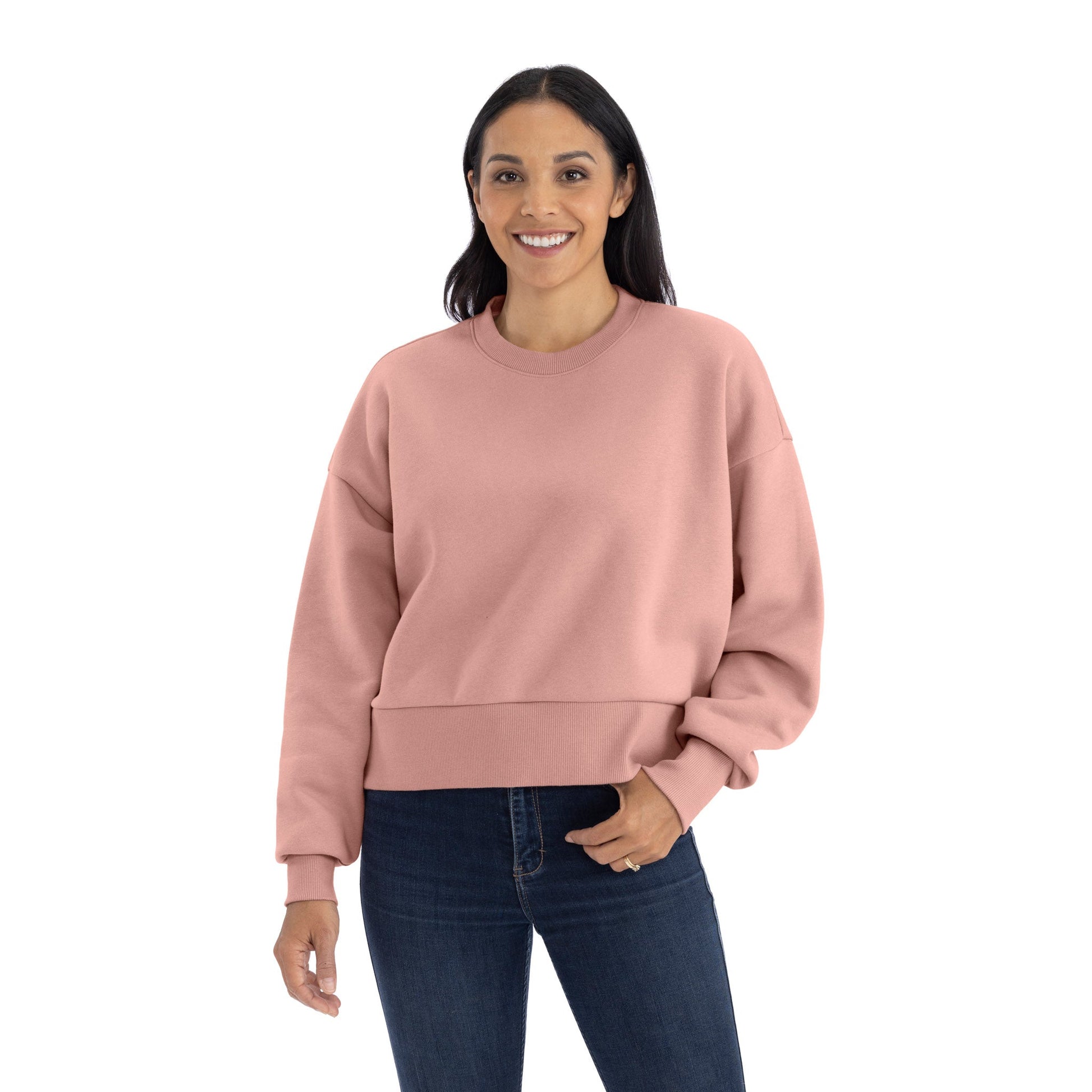 Women's Heavyweight Sweatshirt - Desert Pink - The American Threads