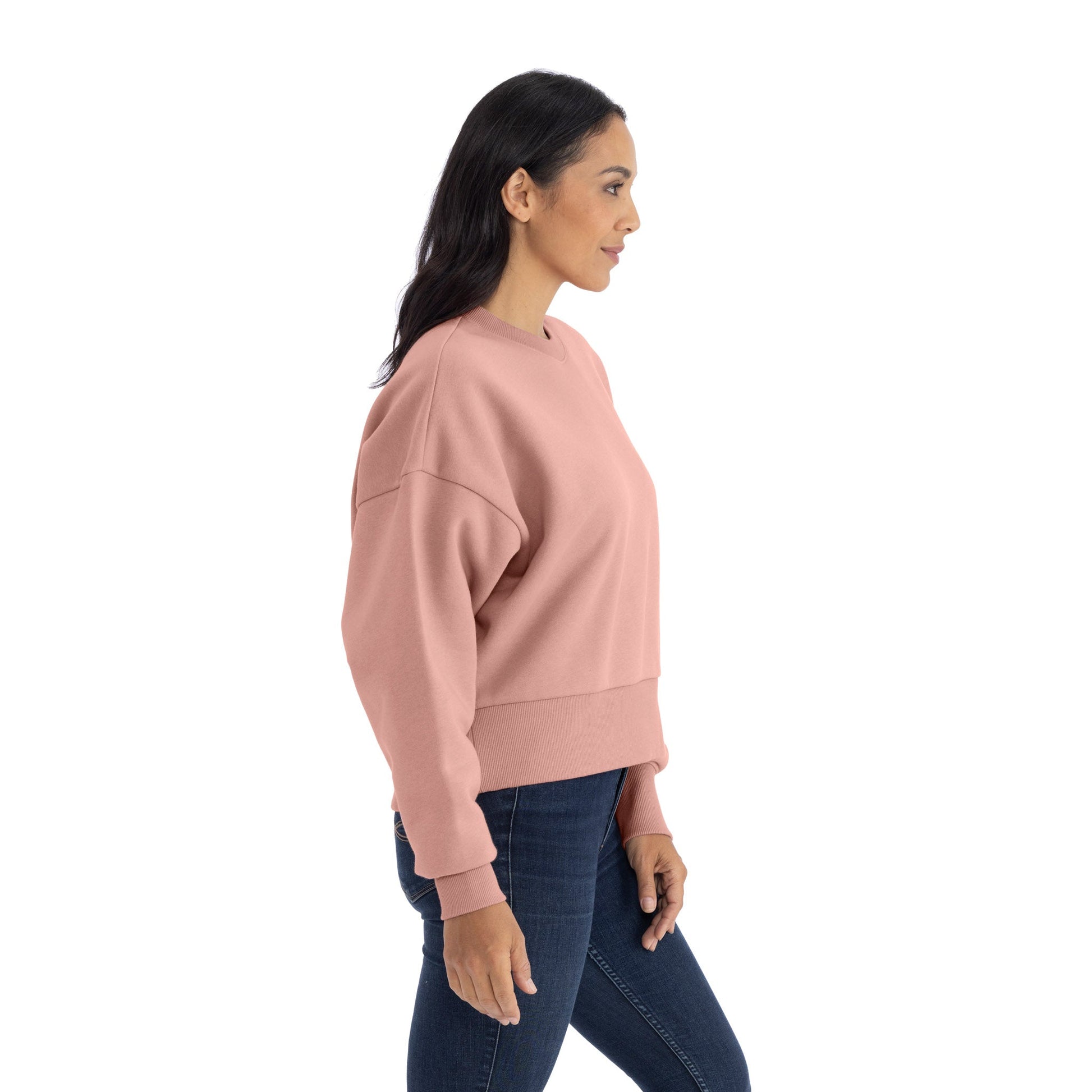 Women's Heavyweight Sweatshirt - Desert Pink - The American Threads
