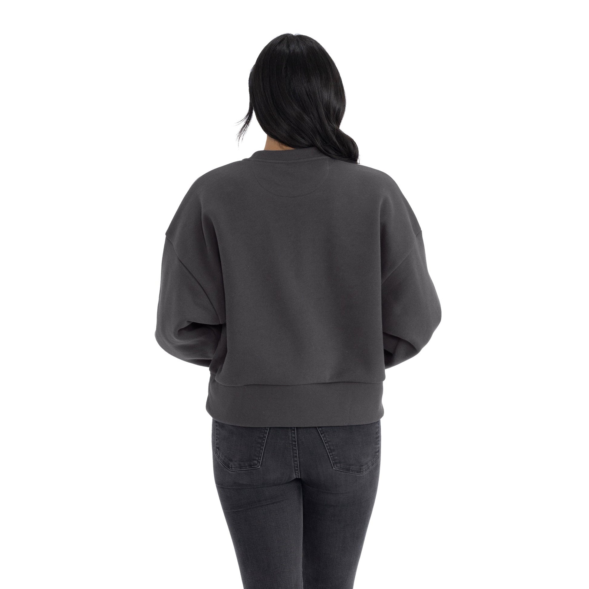 Women's Heavyweight Sweatshirt - Graphite Black - The American Threads