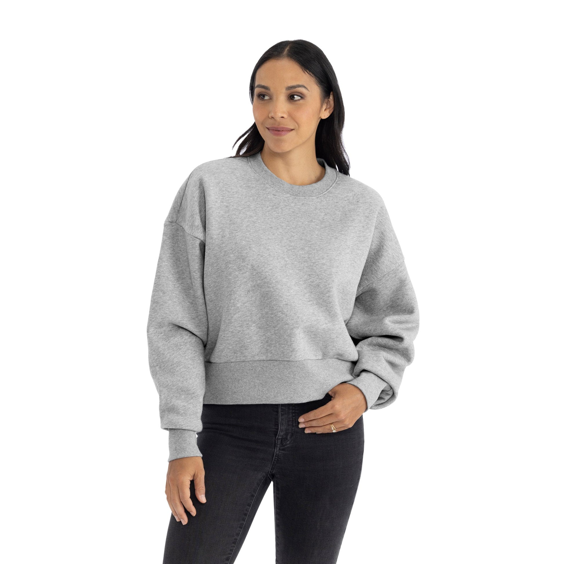 Women's Heavyweight Sweatshirt - Heather Gray - The American Threads