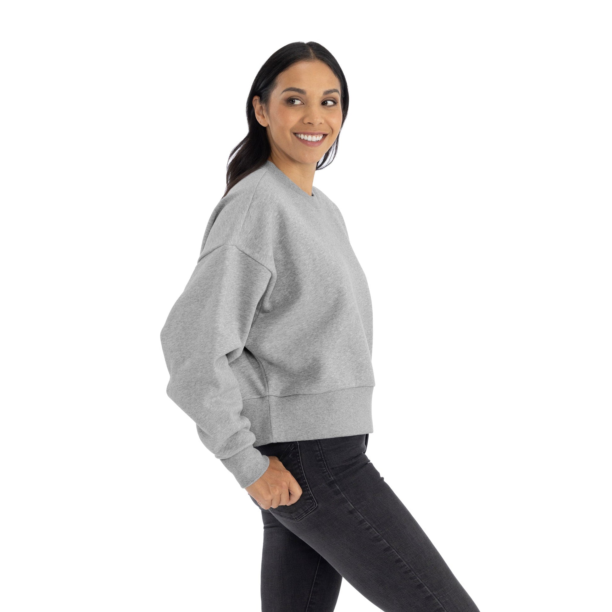Women's Heavyweight Sweatshirt - Heather Gray - The American Threads