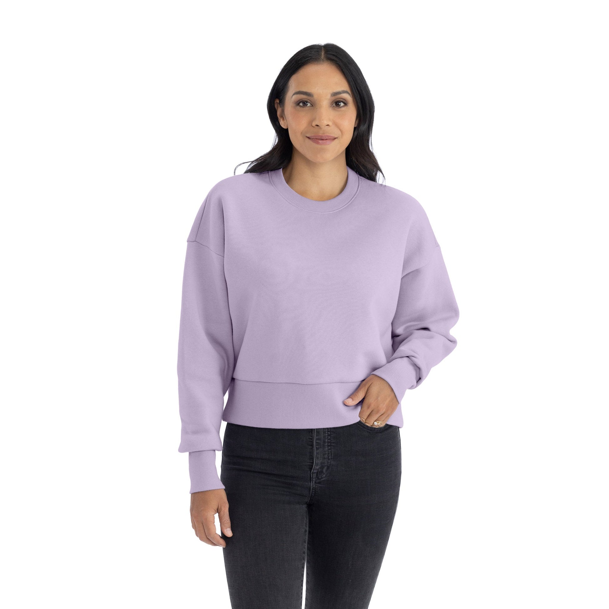 Women's Heavyweight Sweatshirt - Lavender - The American Threads