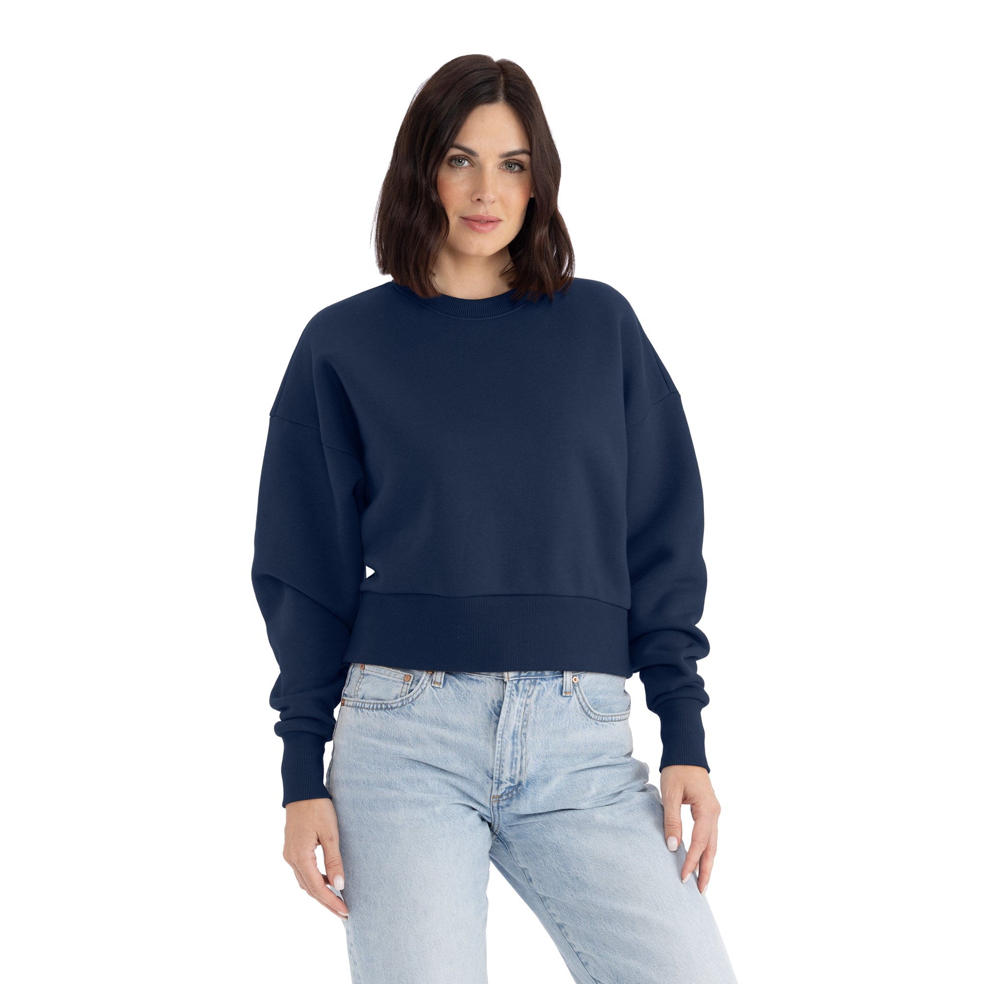 Women's Heavyweight Sweatshirt - Midnight Navy - The American Threads