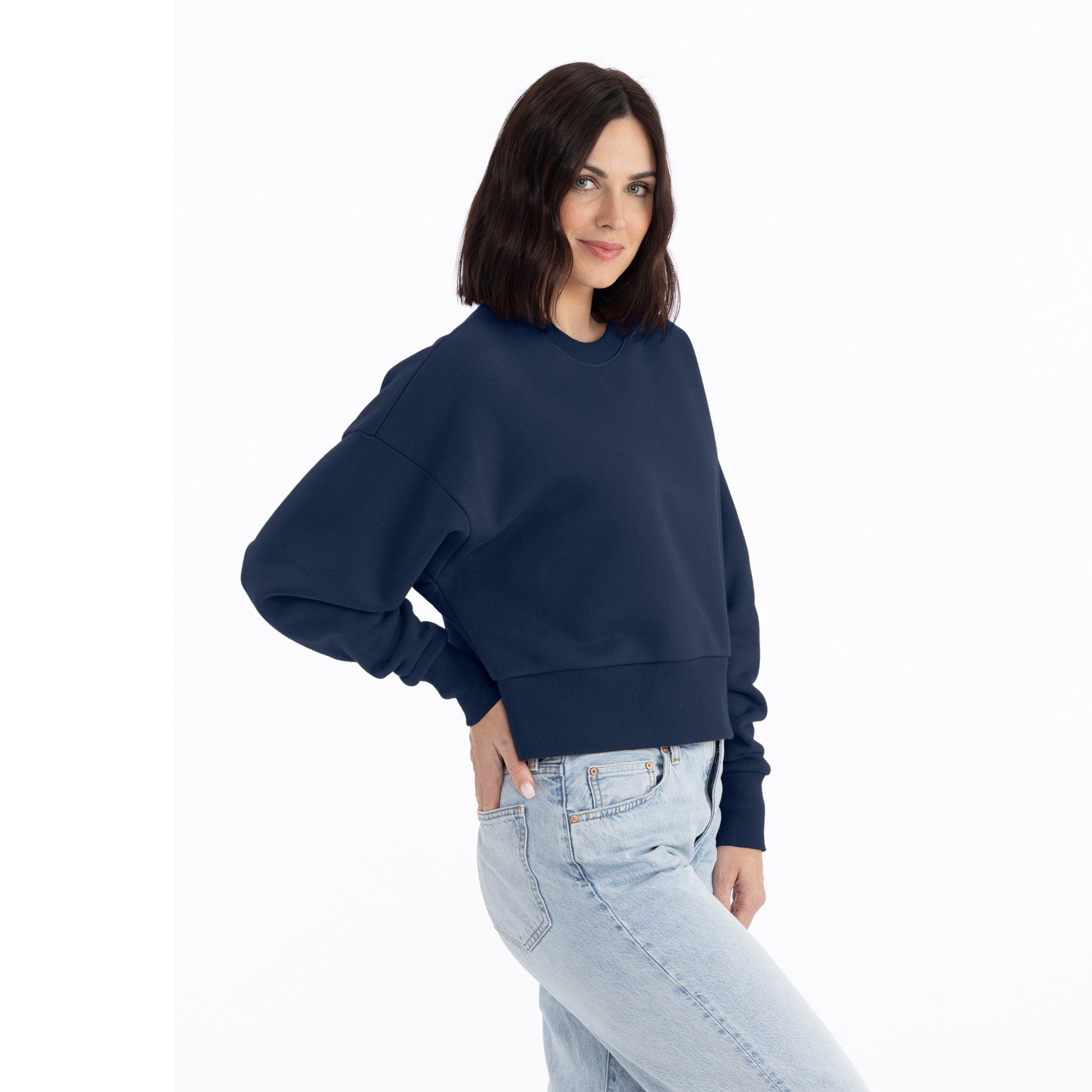 Women's Heavyweight Sweatshirt - Midnight Navy - The American Threads