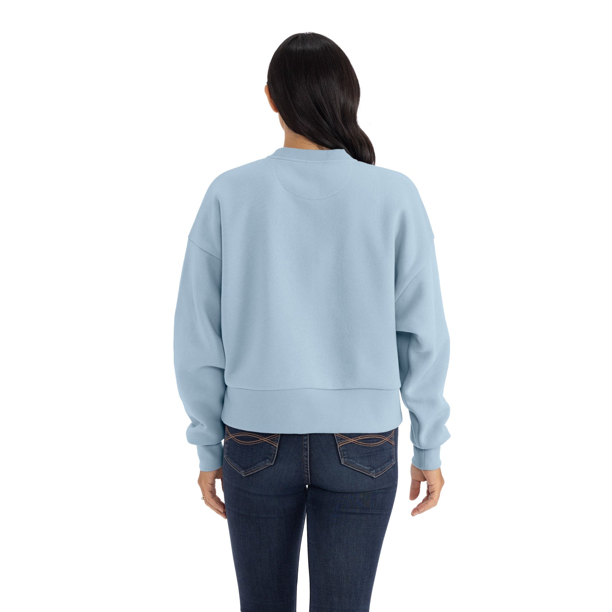 Women's Heavyweight Sweatshirt - Stonewash Denim - The American Threads