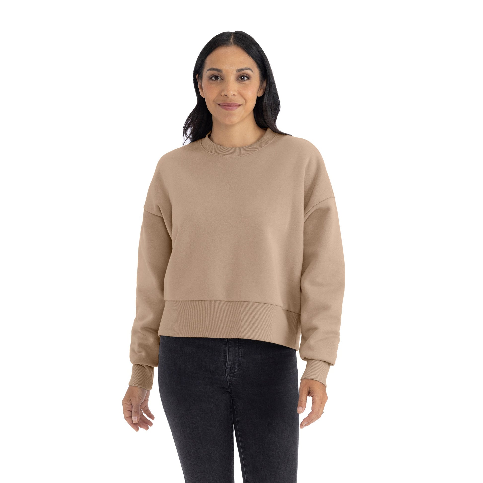 Women's Heavyweight Sweatshirt - Tan - The American Threads