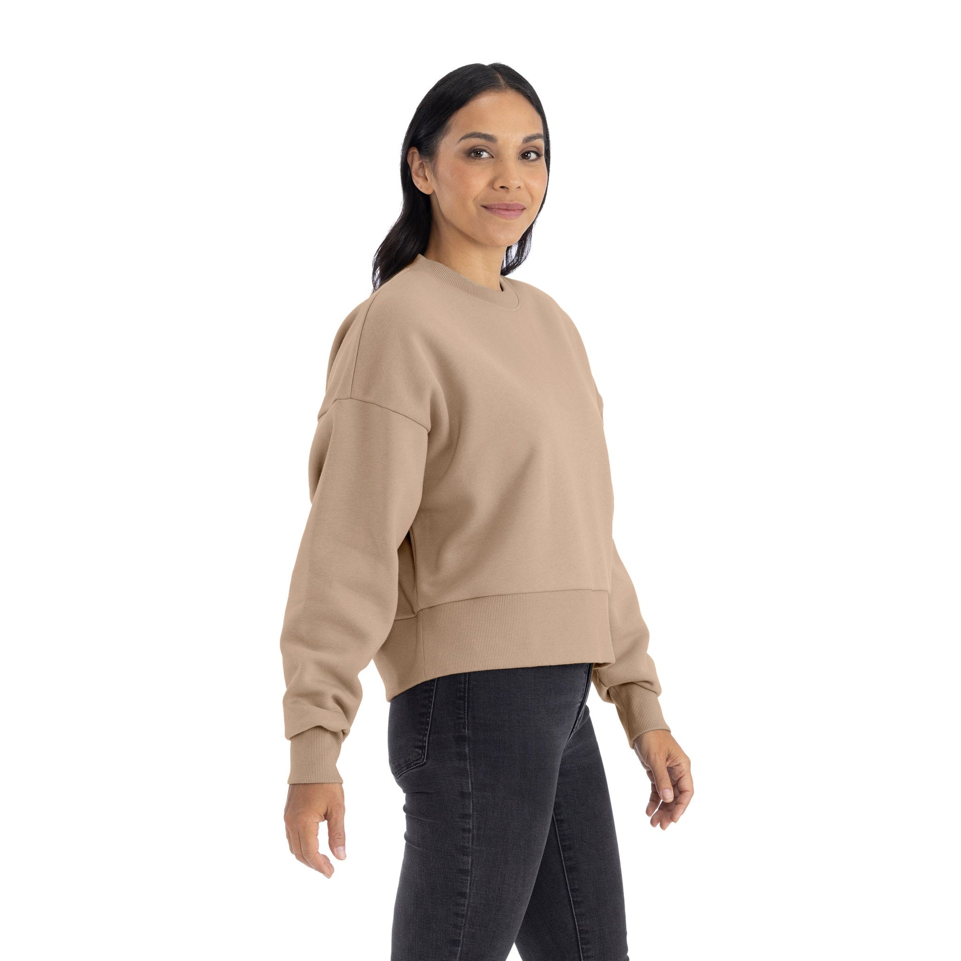 Women's Heavyweight Sweatshirt - Tan - The American Threads