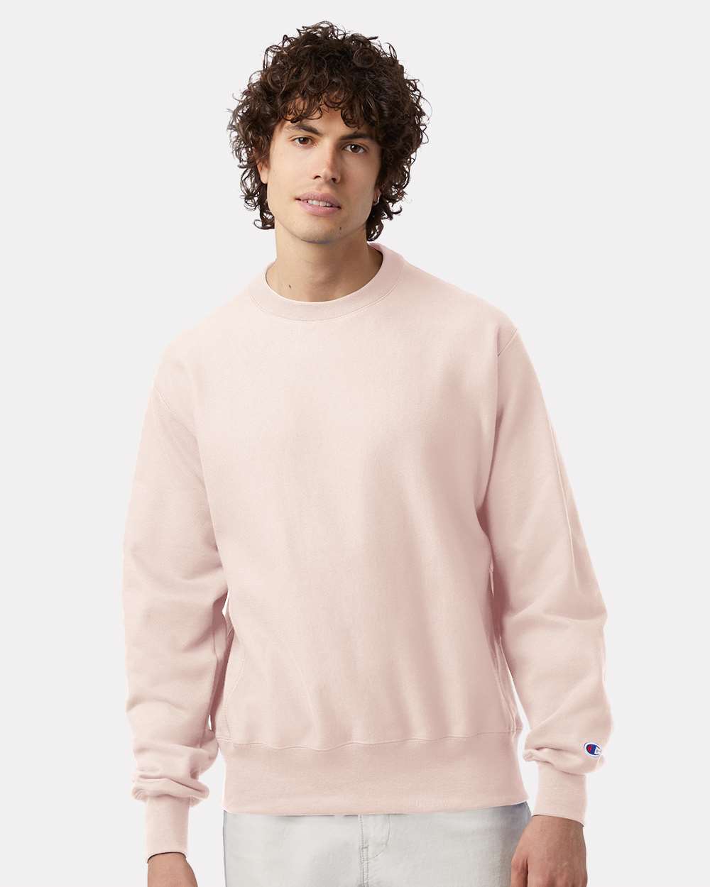Unisex Reverse Weave® Crewneck Sweatshirt - Blush - XS