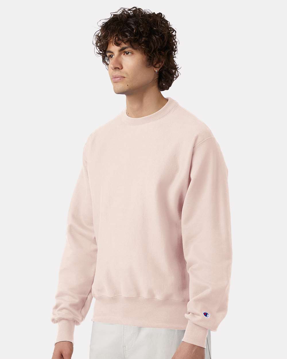 Unisex Reverse Weave® Crewneck Sweatshirt - Blush - S