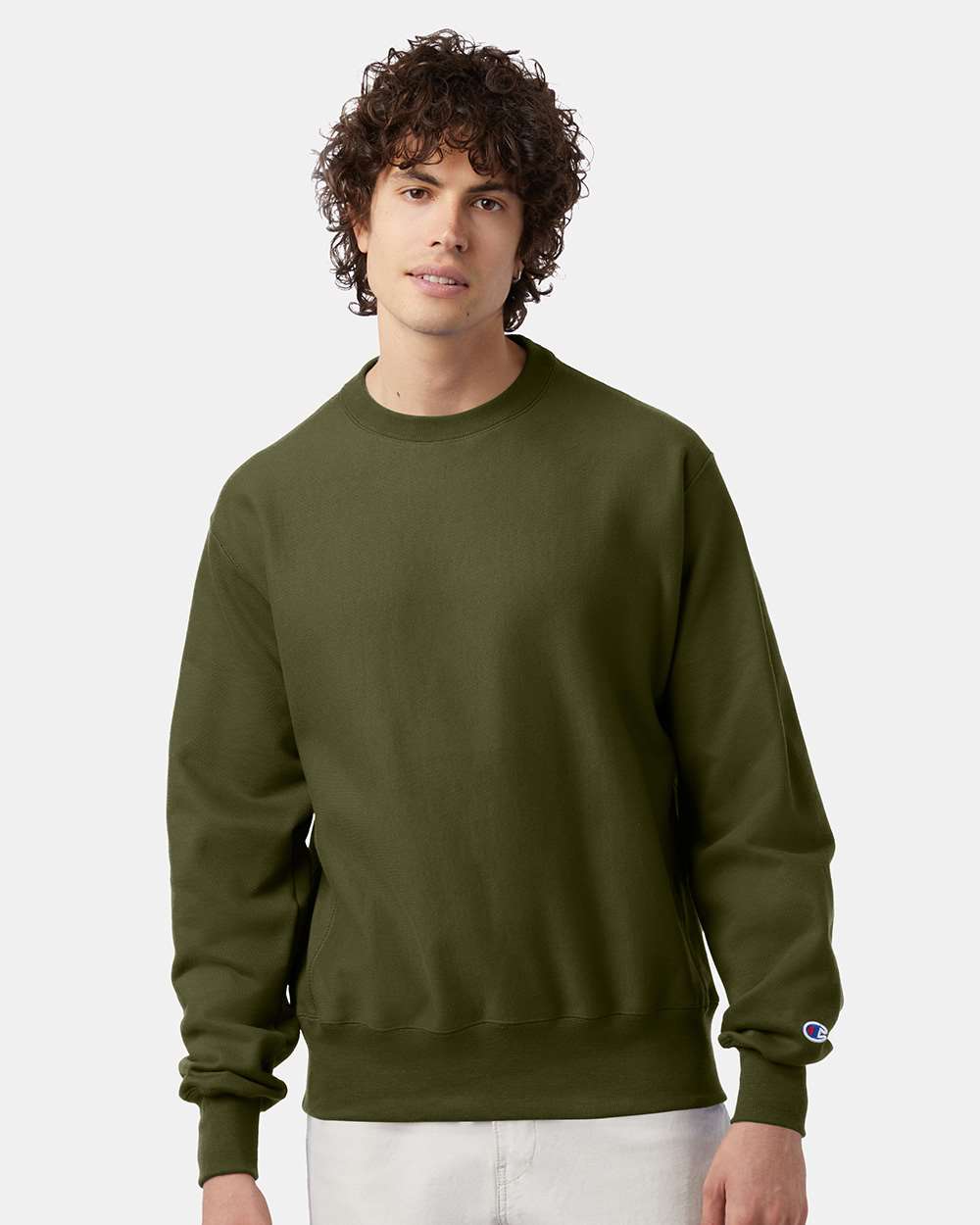 Unisex Reverse Weave® Crewneck Sweatshirt - Fresh Olive - XS
