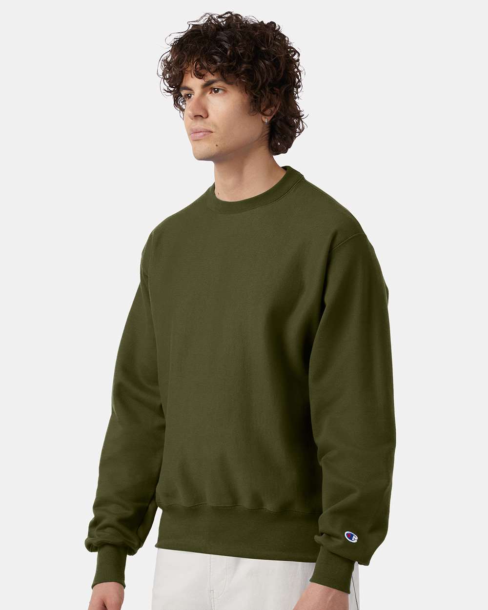 Unisex Reverse Weave® Crewneck Sweatshirt - Fresh Olive - S