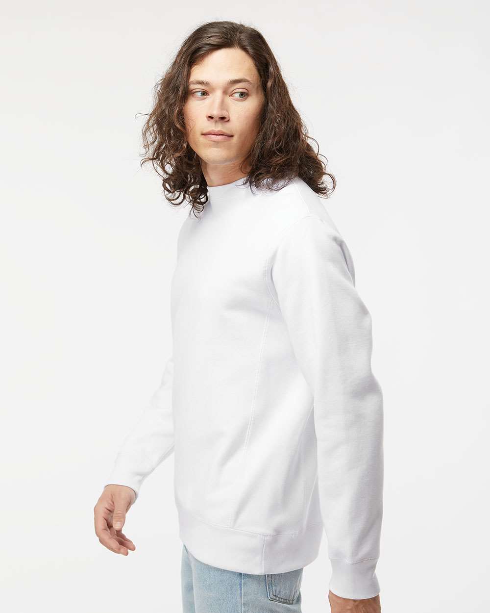 Men's Premium Heavyweight Crewneck Sweatshirt - White - M