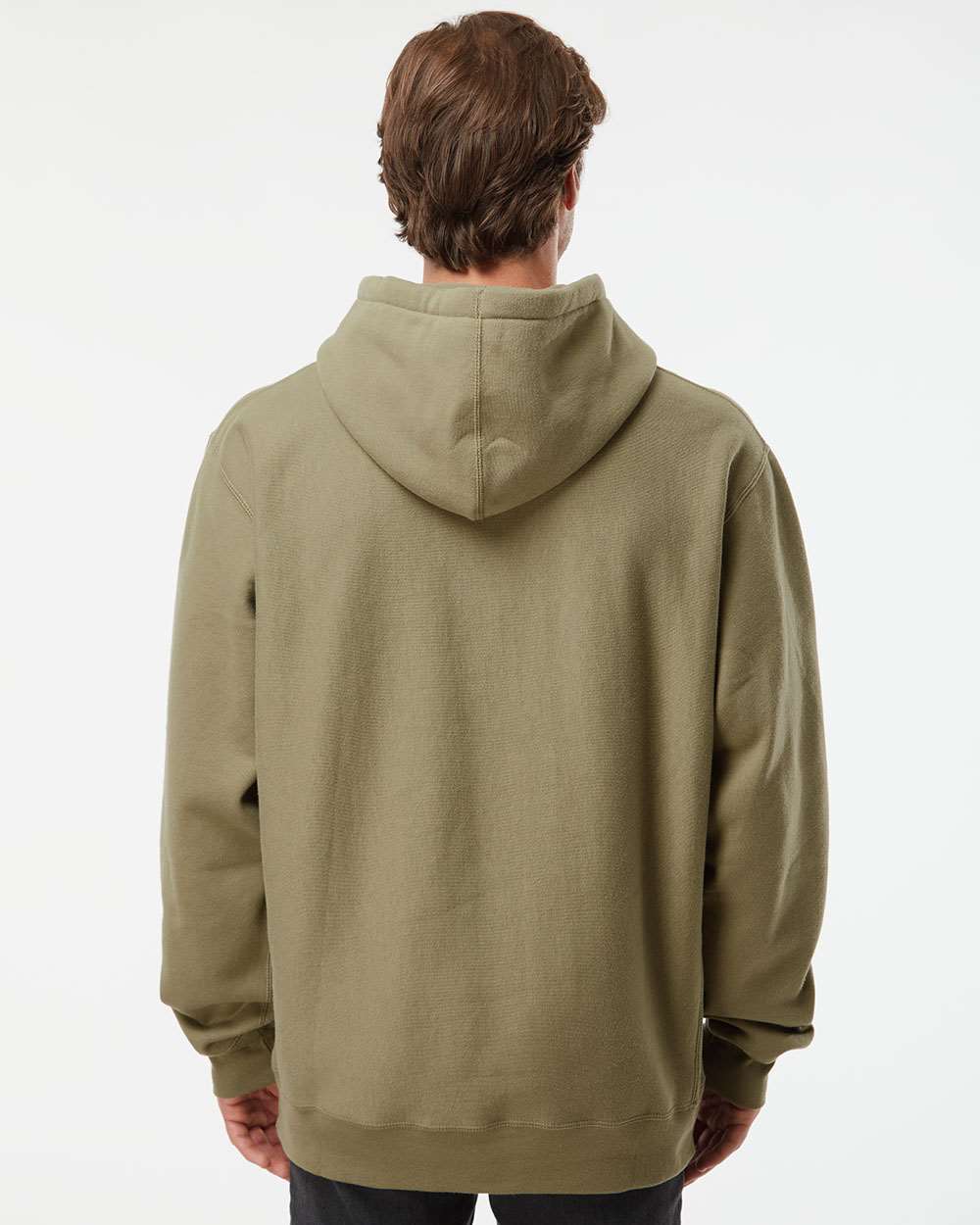Unisex Legend Heavyweight Cross-Grain Hooded Sweatshirt - Olive - M