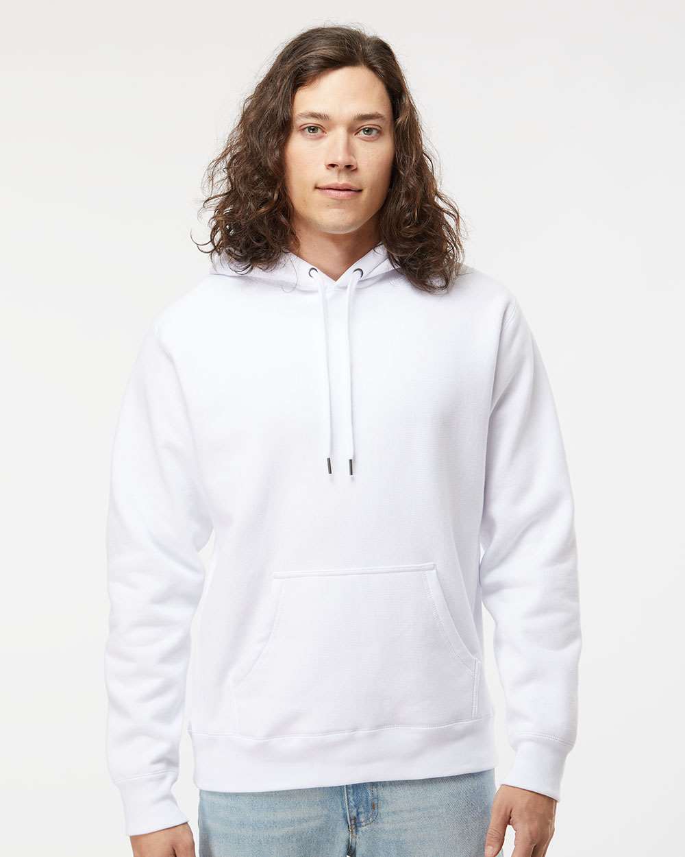 Unisex Legend Heavyweight Cross-Grain Hooded Sweatshirt - White - XS