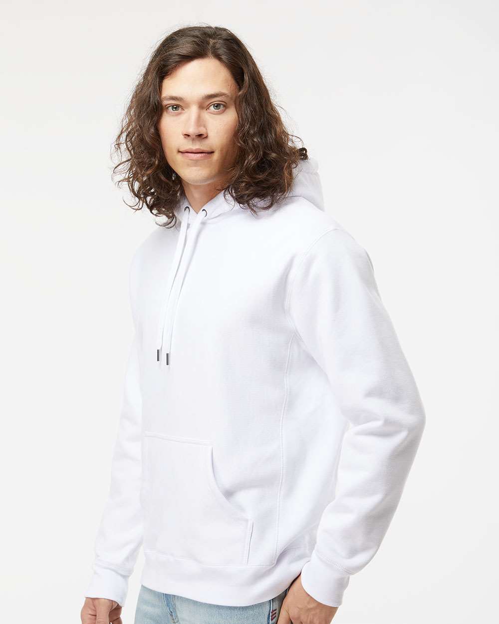 Unisex Legend Heavyweight Cross-Grain Hooded Sweatshirt - White - S