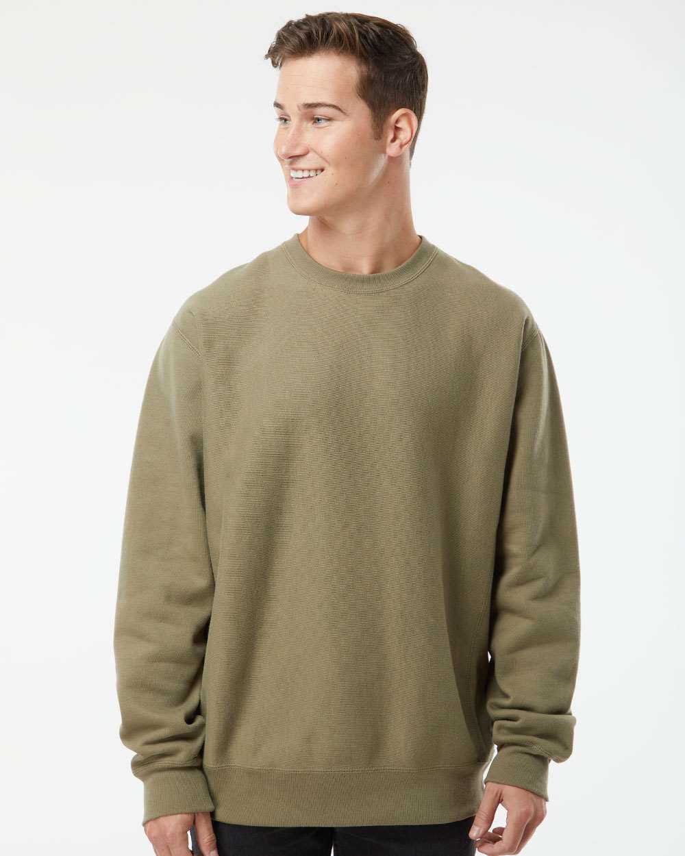 Men's Premium Heavyweight Crewneck Sweatshirt - Olive - S