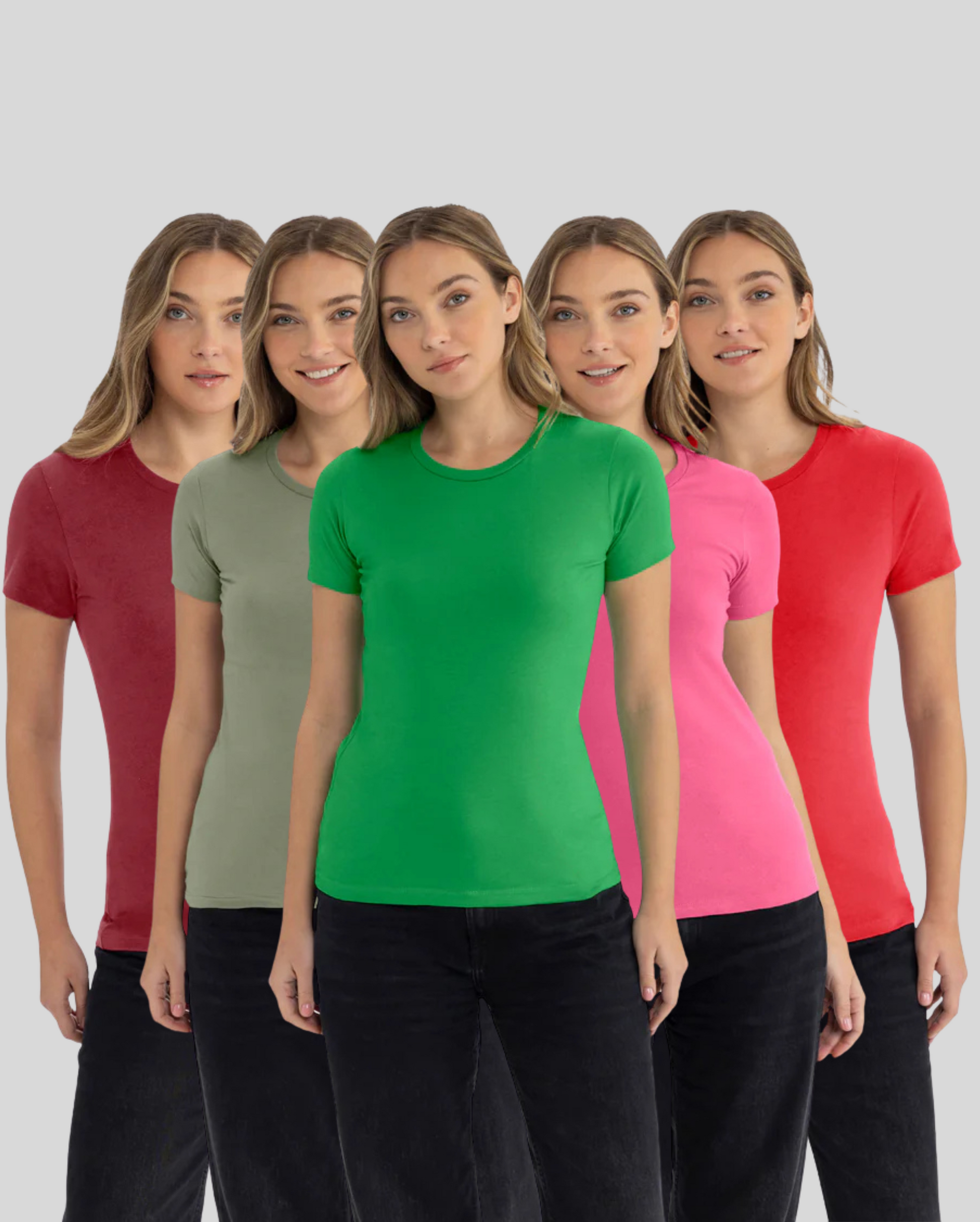 Women's Classic Cotton Tee 5-Pack