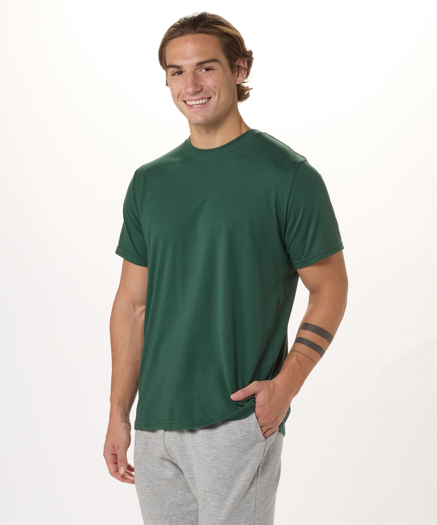 Essential Crewneck Tee - Dark Green