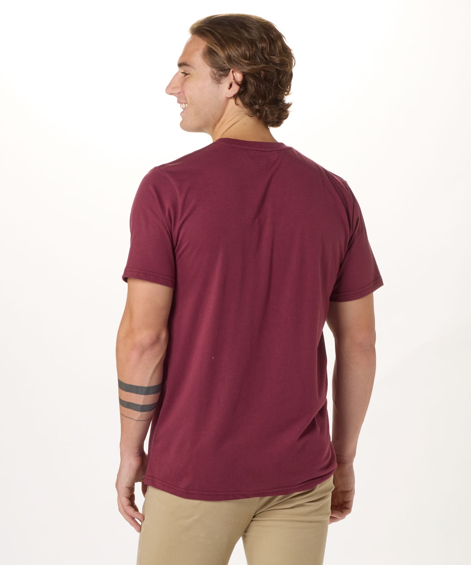 Essential Crewneck Tee - Maroon