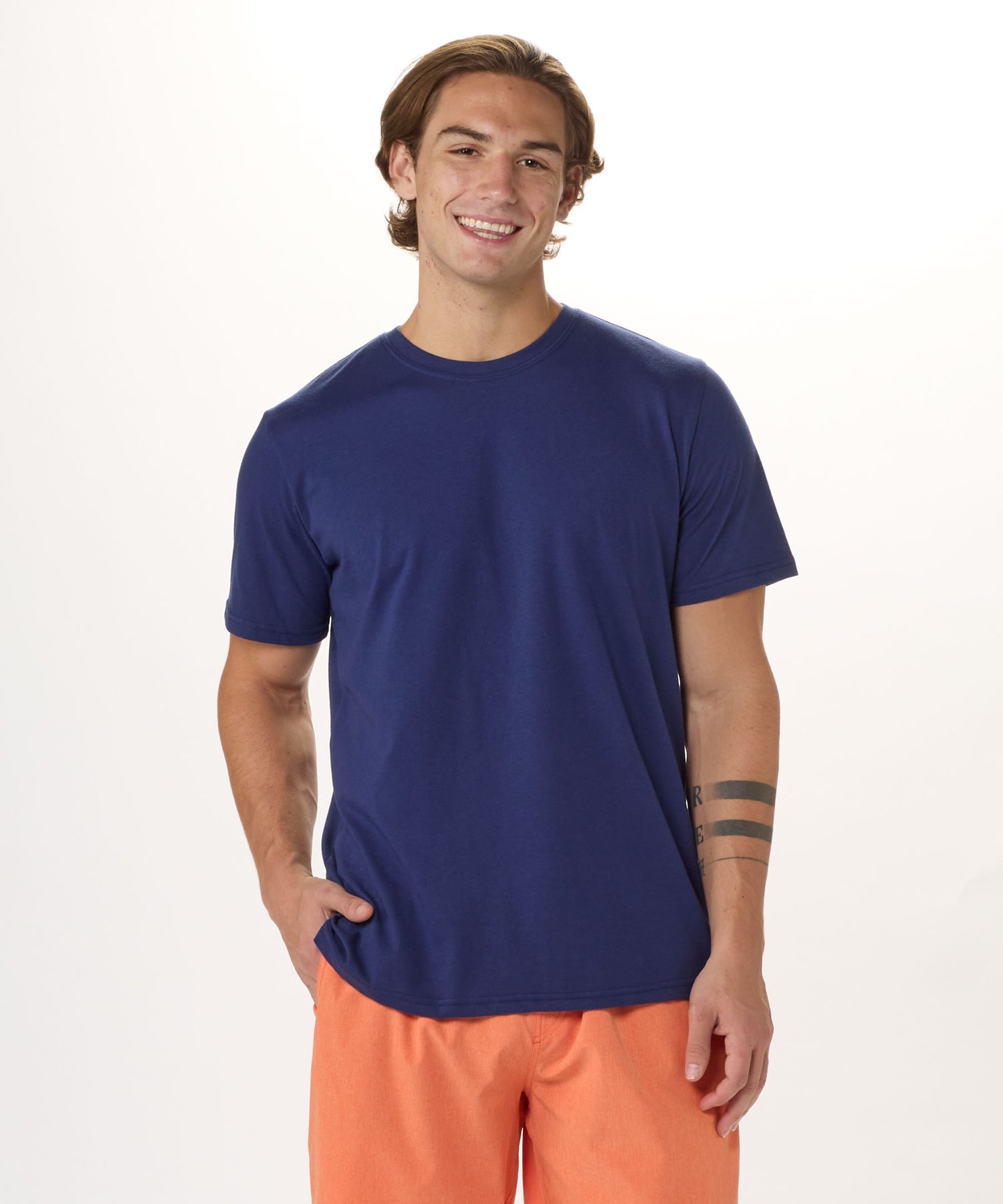 Essential Crewneck Tee - Navy