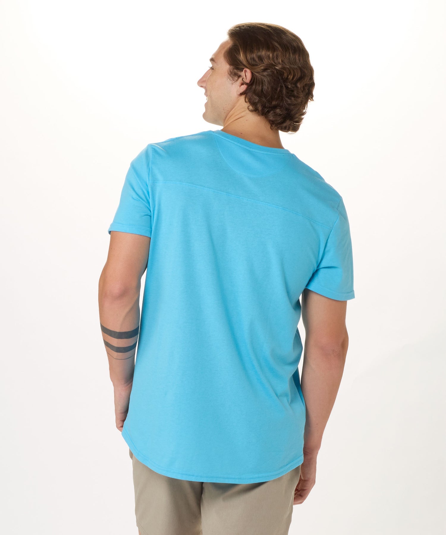 Men's High V-Tee - Pacific Blue