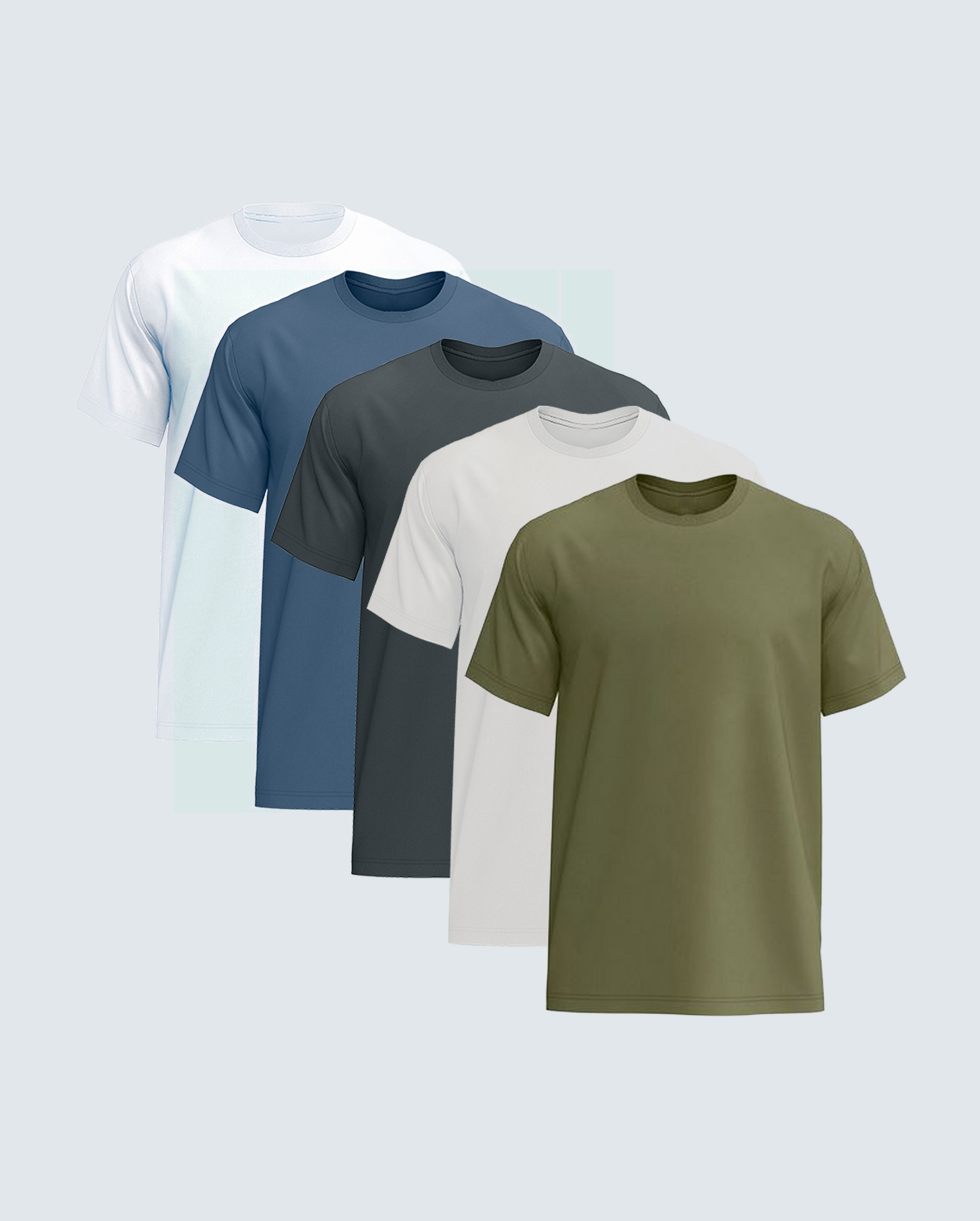 The Affordable Luxe Crew Neck 5 Pack Premium Tees