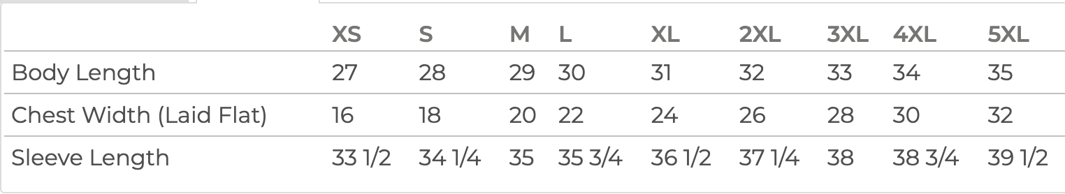 Size Chart IN