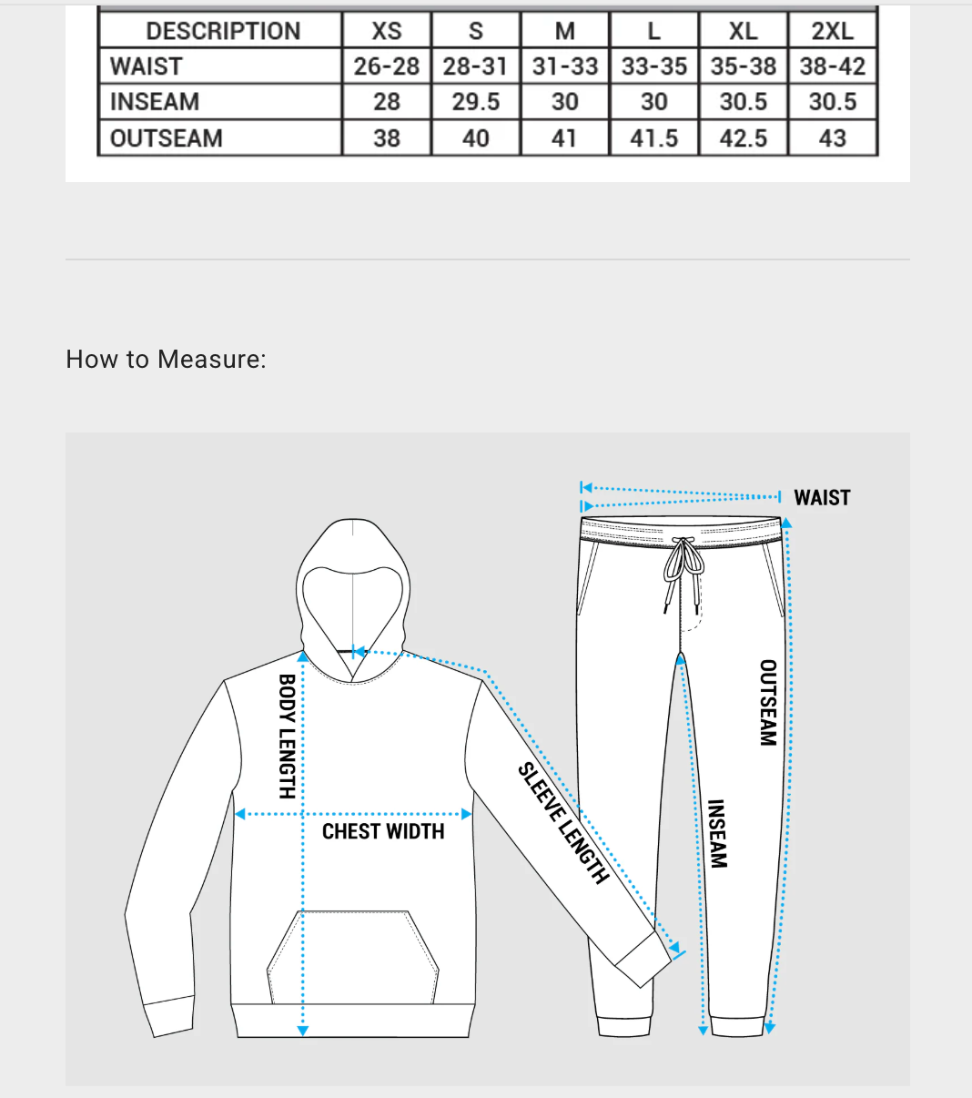 Size Chart IN