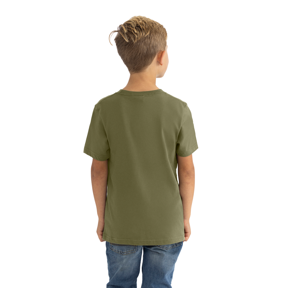 Youth Cotton T-Shirt - Military Green - The American Threads