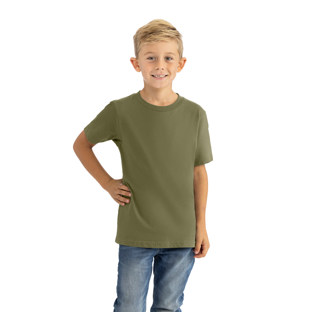Youth Cotton T-Shirt - Military Green - The American Threads