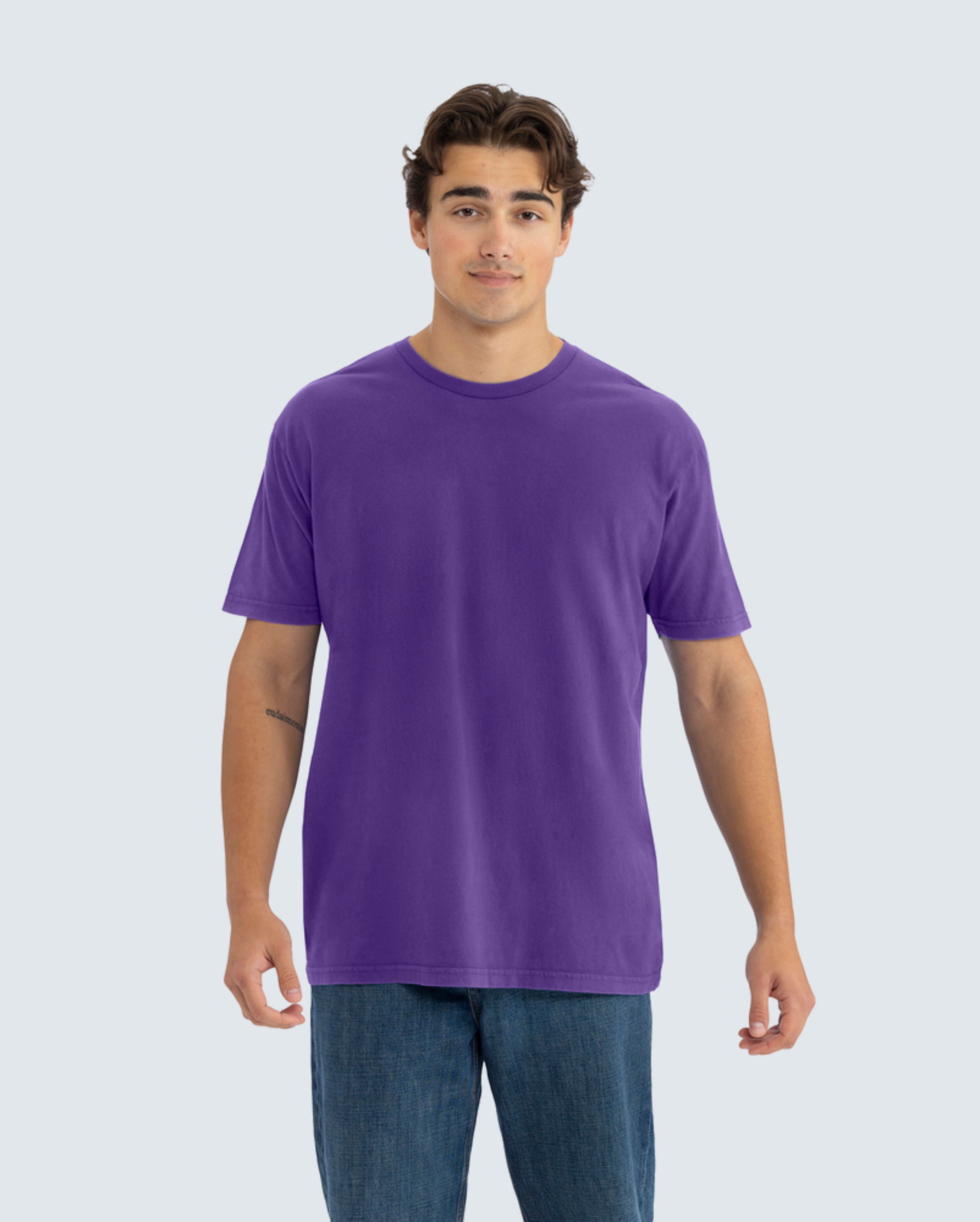 Soft-Washed Classic Crew - Washed Purple Rush