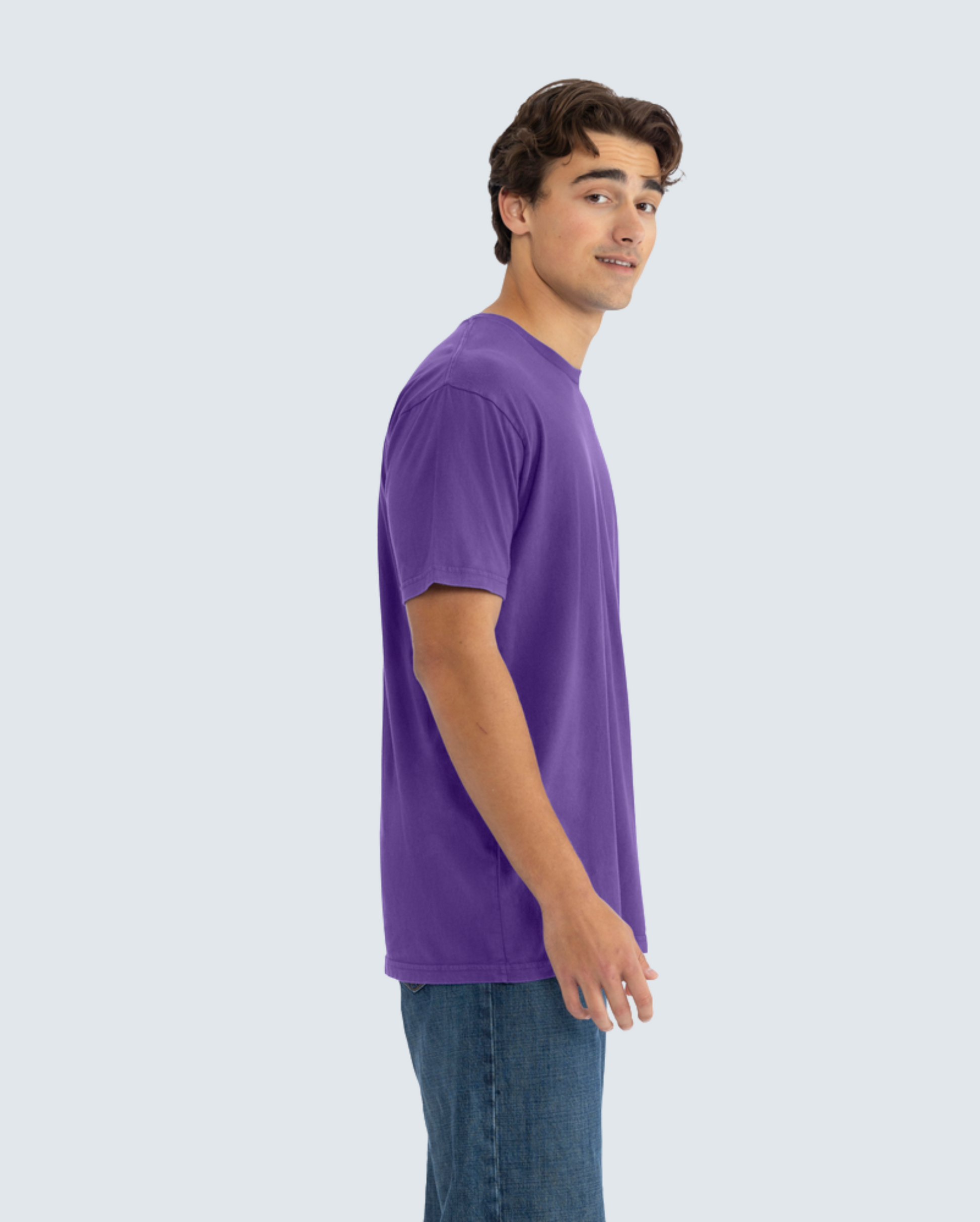Soft-Washed Classic Crew - Washed Purple Rush
