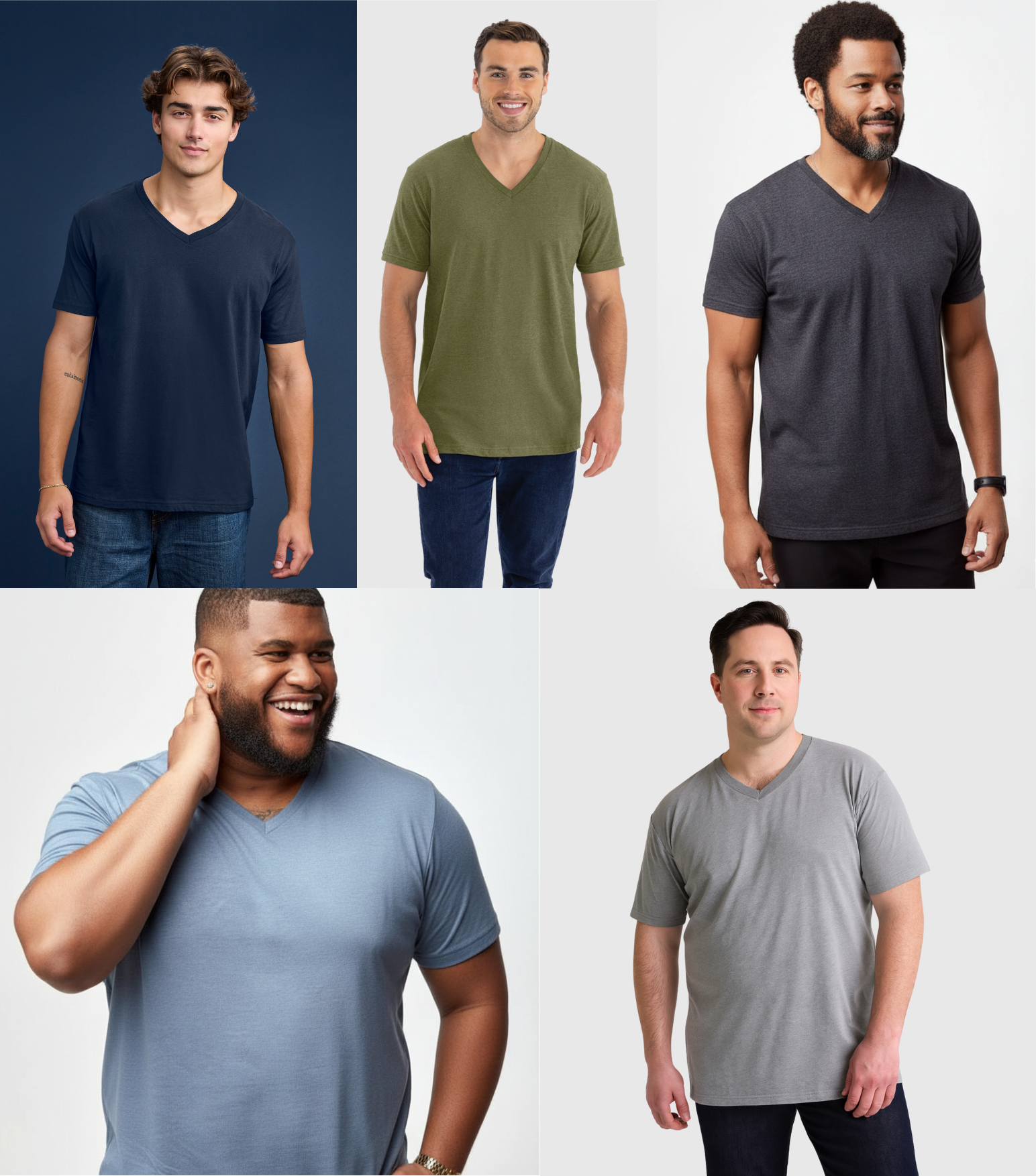 V-Neck vs Crew Neck: Picking the Right T-Shirt Style - ComfyThreads