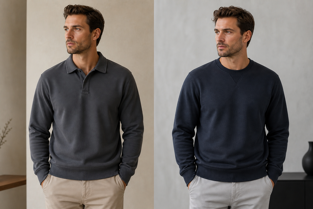 Polo Collar vs crewneck sweatshirts