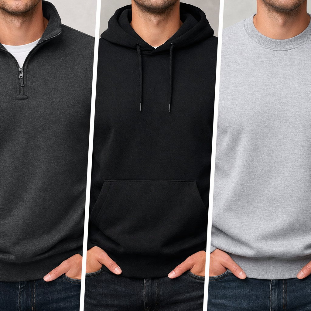 Difference Between Men’s Quarter Zip, Hoodie & Sweatshirt - ComfyThreads