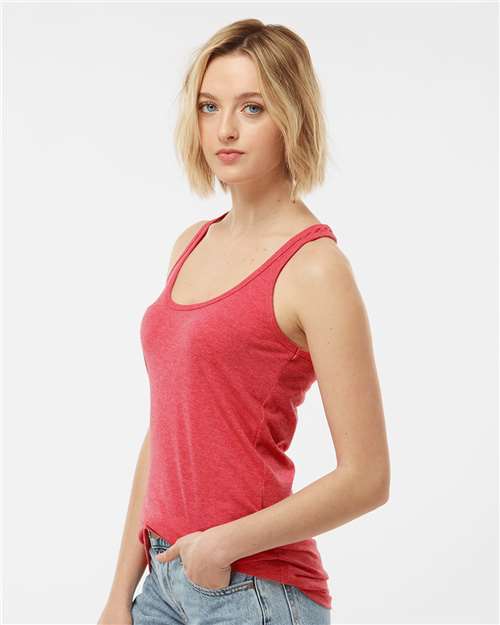 Tultex 190 Women's Relaxed T-Shirt - Heather Red - Side