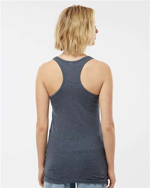 Tultex 190 Women's Relaxed T-Shirt - Heather Navy - Back