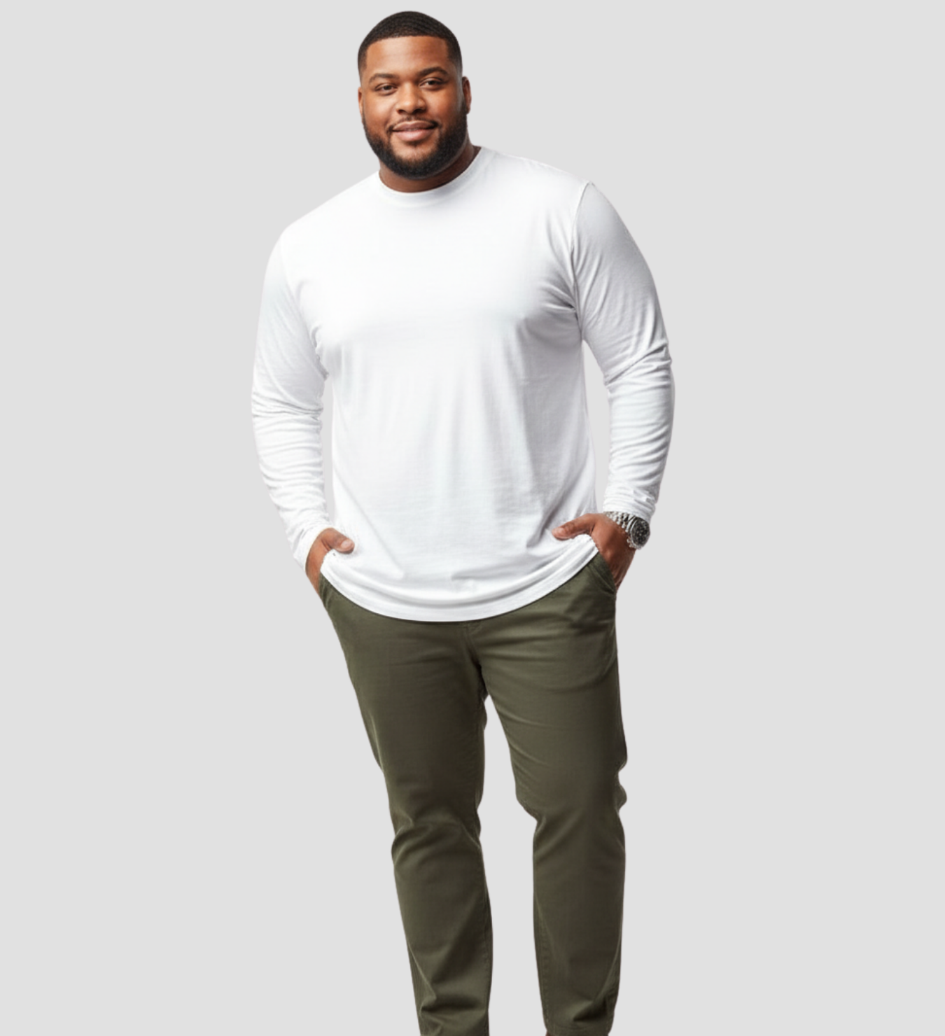 Classic Crew Long Sleeve T-Shirt, 60% Cotton | ComfyThreads Classic Crew Long Sleeve T-Shirt, 60% Cotton | ComfyThreads