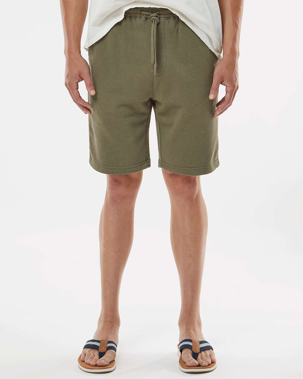 Men's Midweight Fleece Shorts - Army - S
