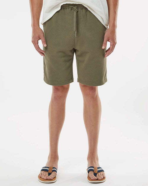 Men's Midweight Fleece Shorts - Army - S