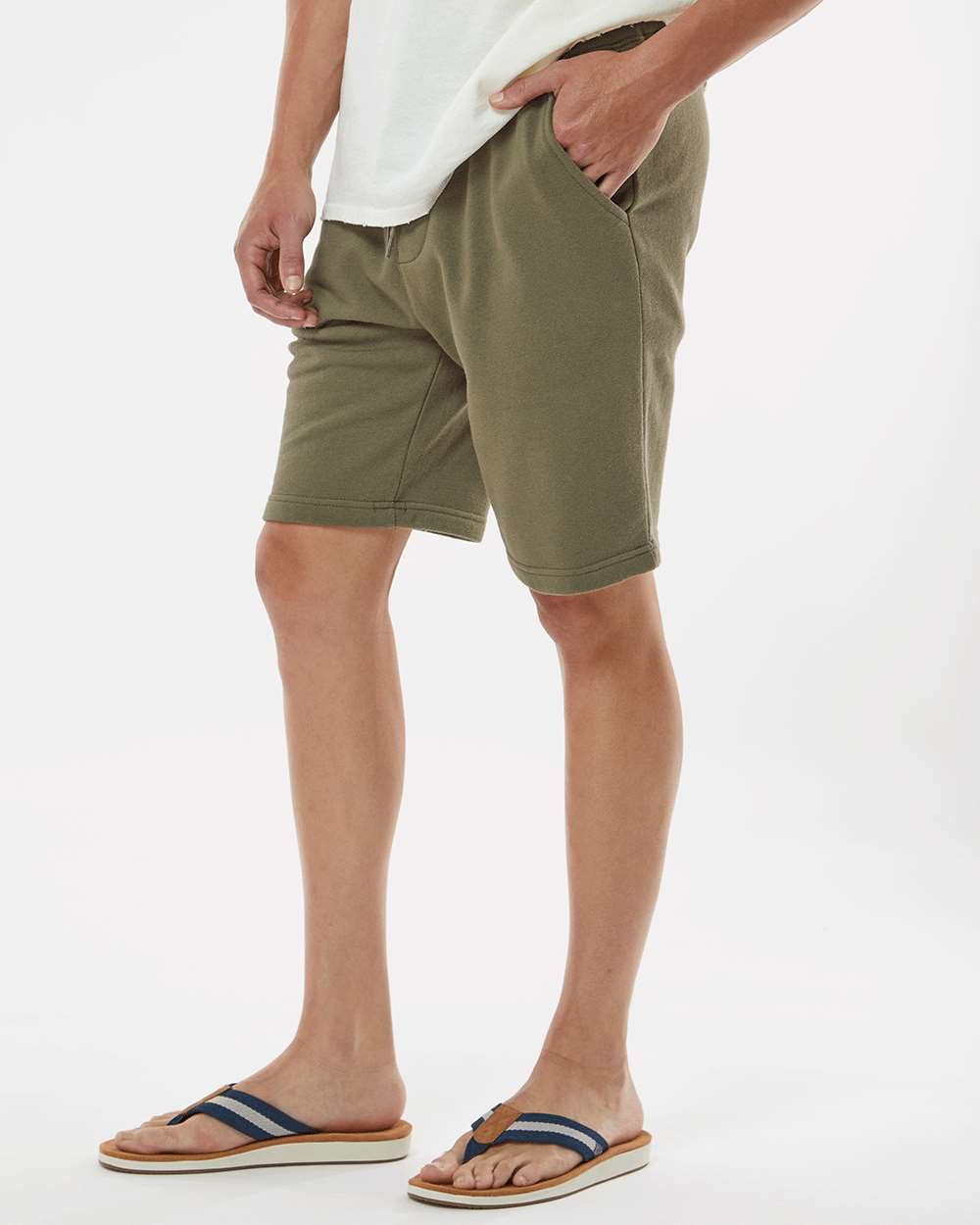 Men's Midweight Fleece Shorts - Army - M