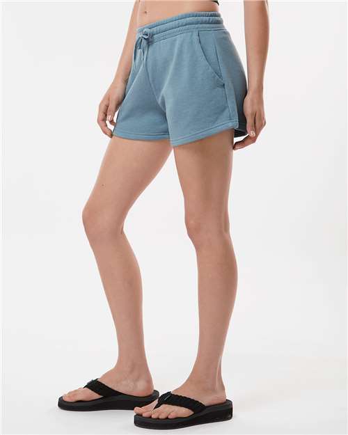 Independent Trading Co. PRM20SRT Women's Shorts - Misty Blue - Side