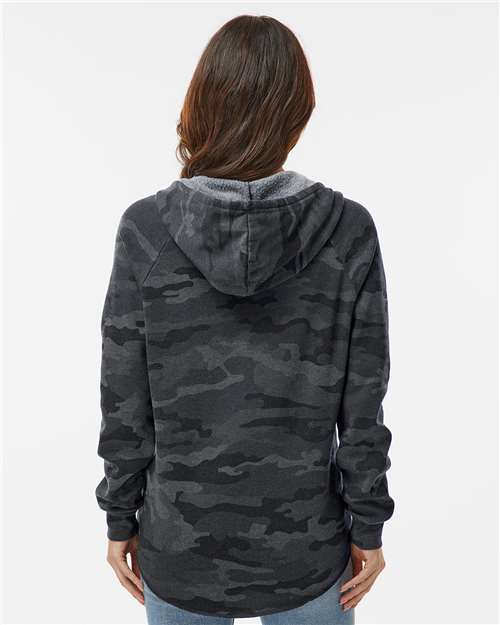 Independent Trading Co. PRM2500 Women's Jogger Pants - Black Camo Heather - Back