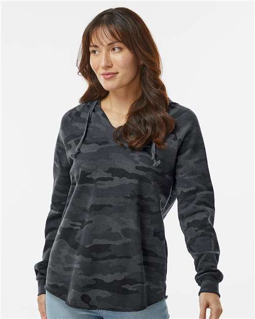 Independent Trading Co. PRM2500 Women's Jogger Pants - Black Camo Heather - Front