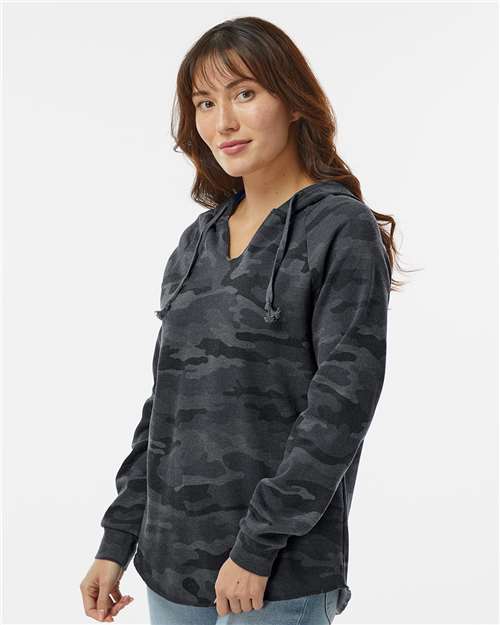 Independent Trading Co. PRM2500 Women's Jogger Pants - Black Camo Heather - Side